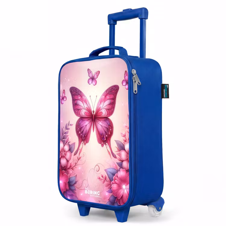 Vlindervallei Kinderkoffer - Blauw klein -productfoto_schuin
