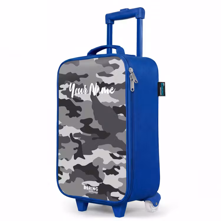 Camogrijs Kinderkoffer - Blauw klein -productfoto_schuin
