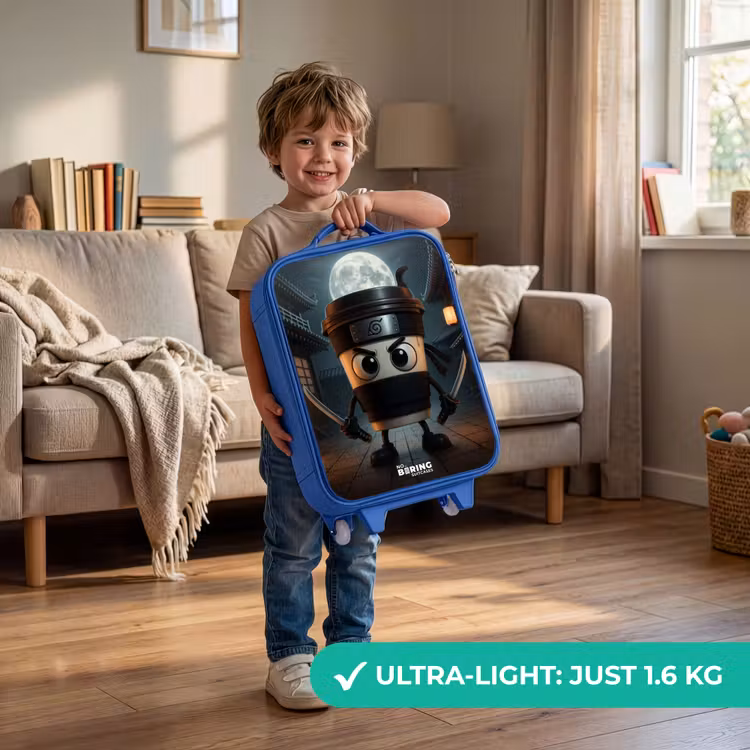 Capuchino Assassino Kinderkoffer - Blauw klein -sfeer2_EN