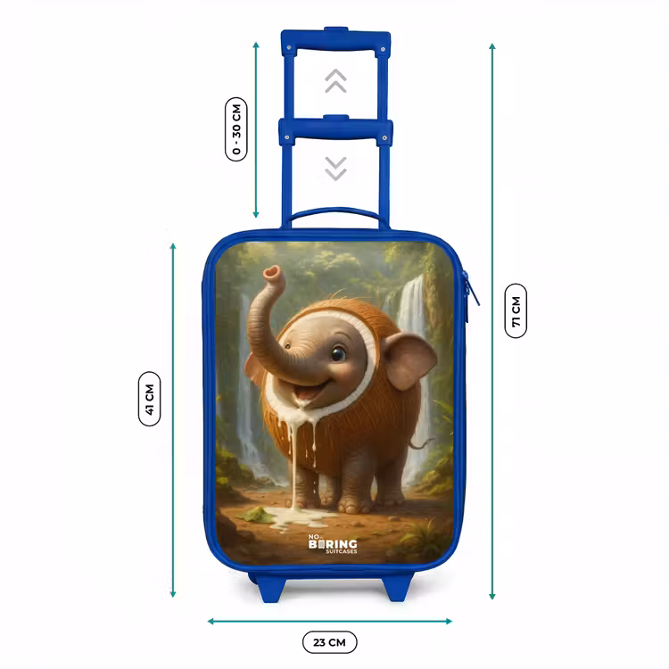 Coconote Elephante Kinderkoffer - Blauw klein -productfoto_formaten