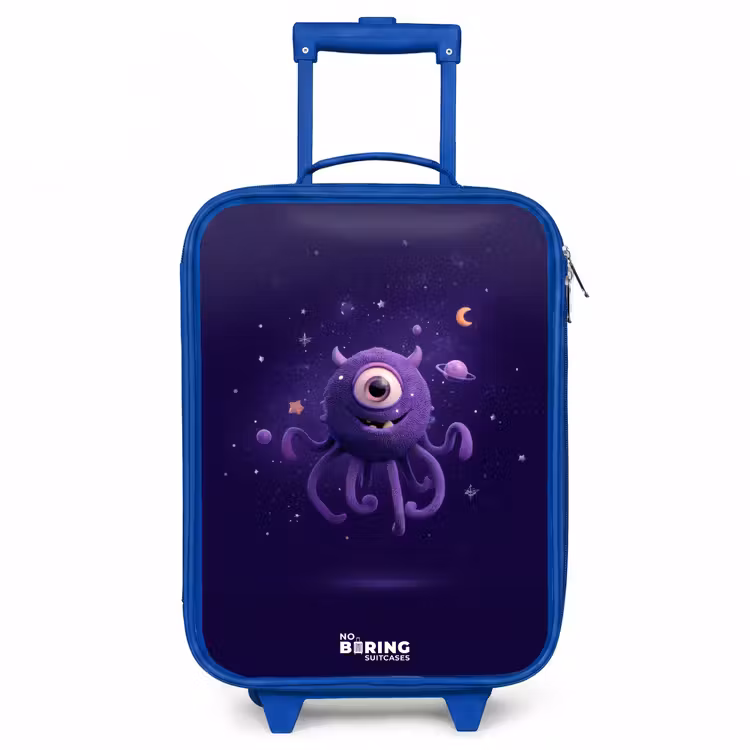 Kosmisch tentakelmonster Kinderkoffer - Blauw klein -3d