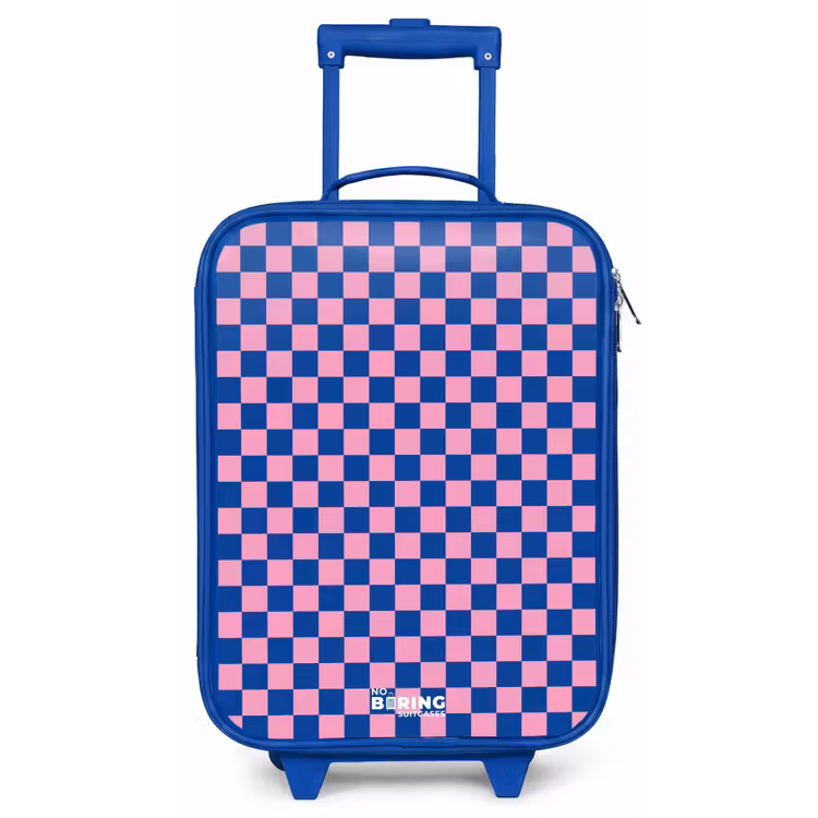 Blokjes - Blauw - Roze Kinderkoffer - Blauw klein -zz3dotto