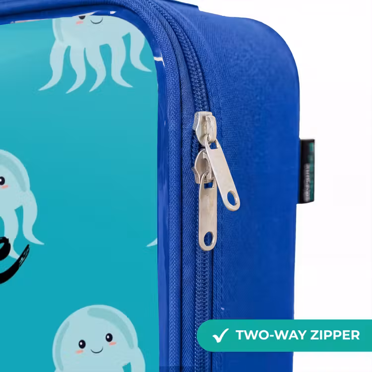 Kekke kwalletjes Kinderkoffer - Blauw klein -rits_EN