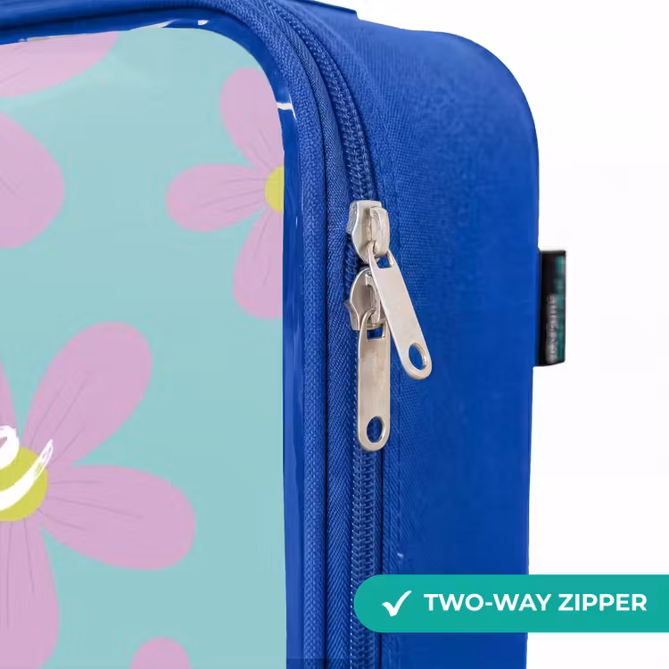 Madeliefjesmania mint Kinderkoffer - Blauw klein -rits_EN