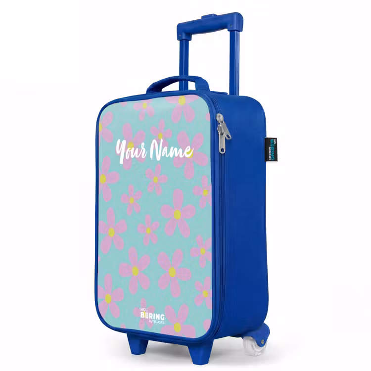 Madeliefjesmania mint Kinderkoffer - Blauw klein -productfoto_schuin