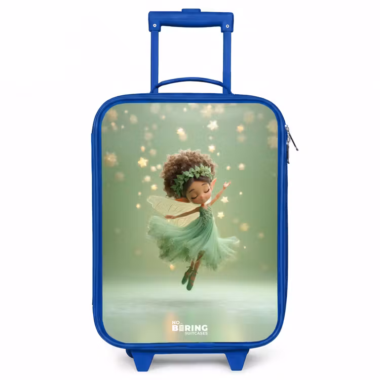 Dansende fee in groen licht Kinderkoffer - Blauw klein -3d