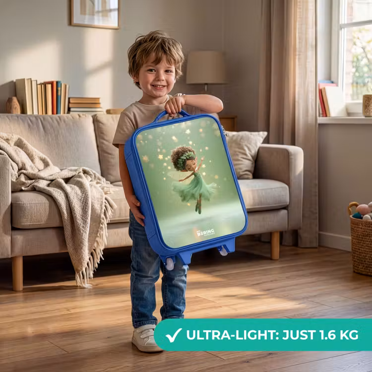 Dansende fee in groen licht Kinderkoffer - Blauw klein -sfeer2_EN