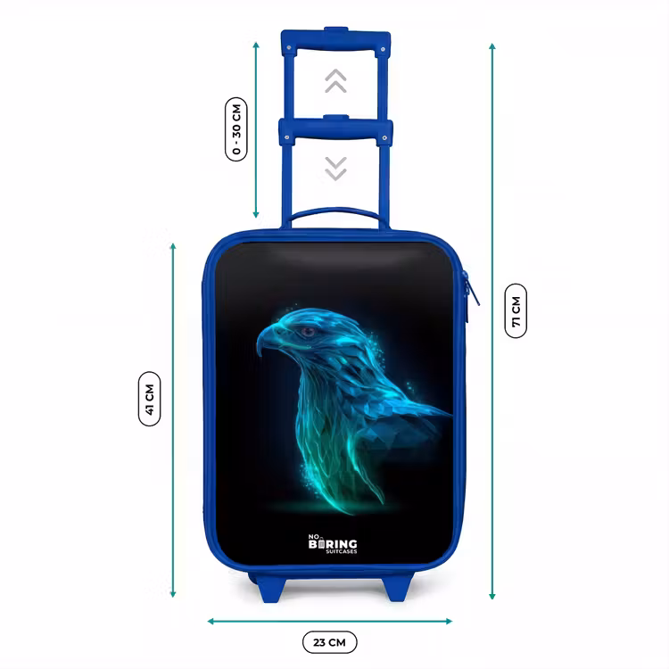Digitale adelaar in profiel Kinderkoffer - Blauw klein -productfoto_formaten
