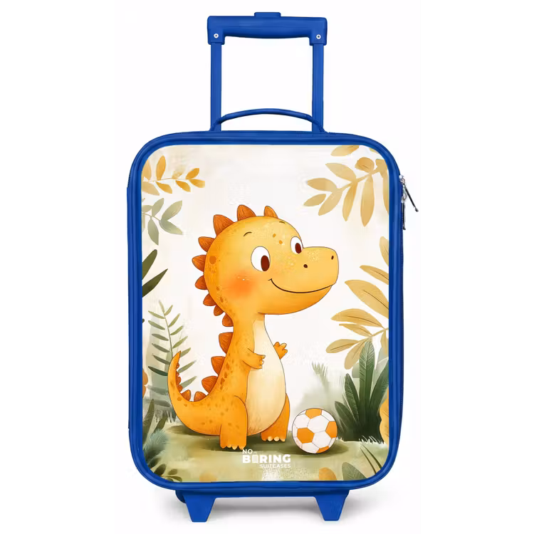 Dino - Voetbal - Oranje Kinderkoffer - Blauw klein -zz3dotto