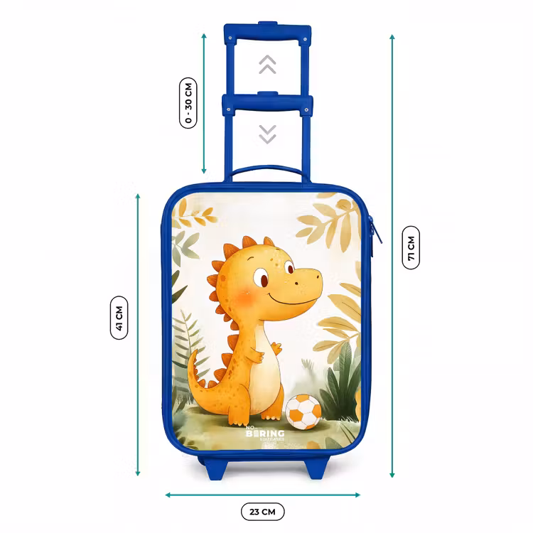 Dino - Voetbal - Oranje Kinderkoffer - Blauw klein -productfoto_formaten