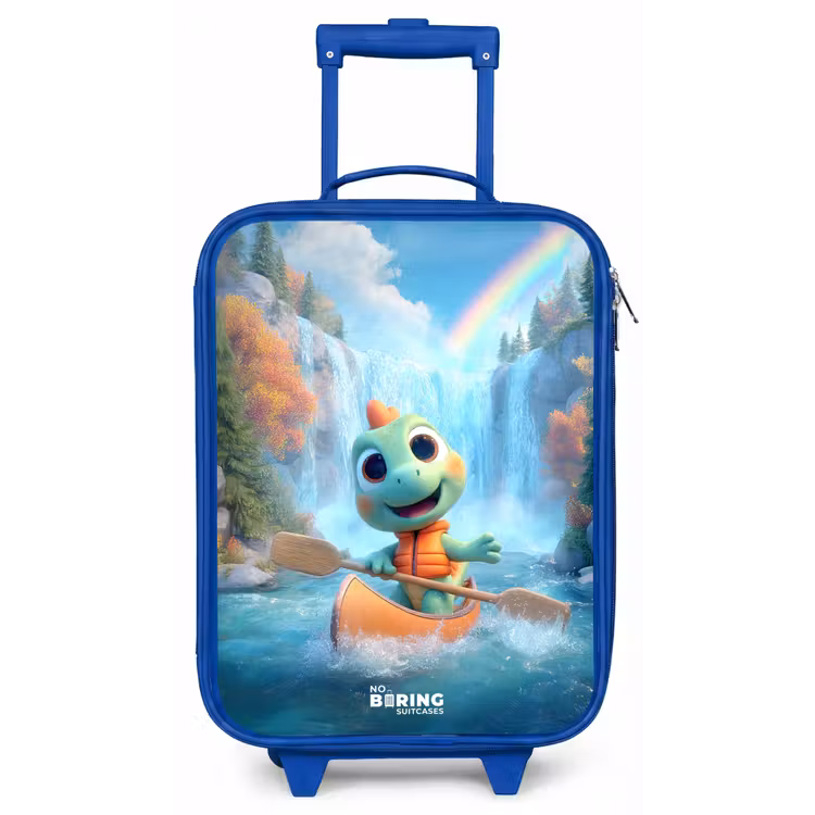 Dino - Natuur - Waterval Kinderkoffer - Blauw klein -zz3dotto