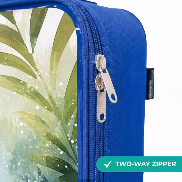 Dino - Schildpad - Jungle Kinderkoffer - Blauw klein -rits_EN