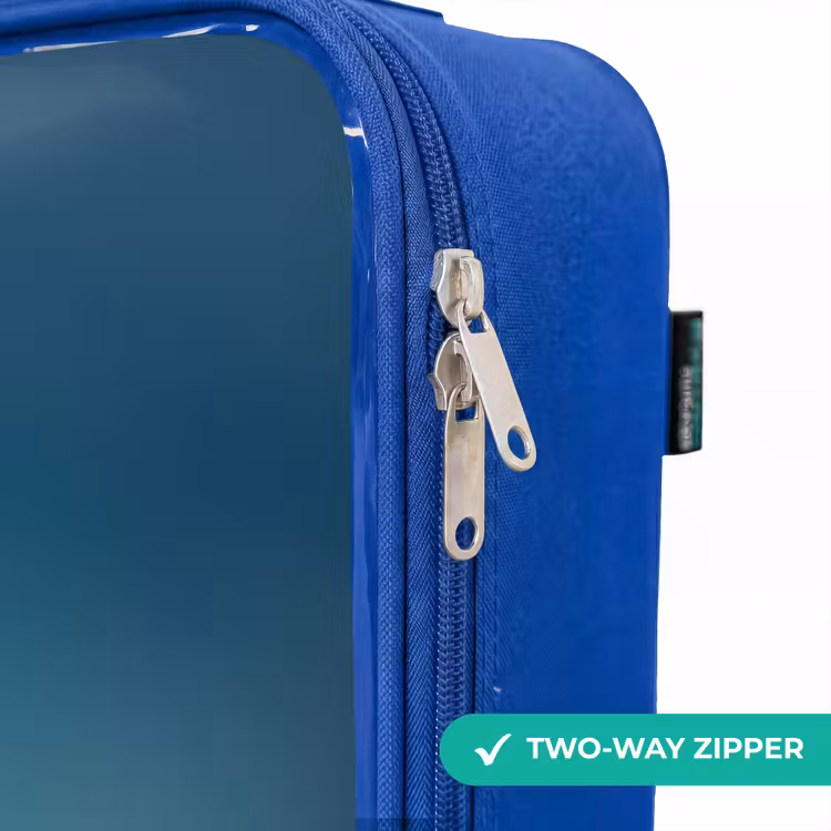 Dromerig Wezentje op de Maan Kinderkoffer - Blauw klein -rits_EN