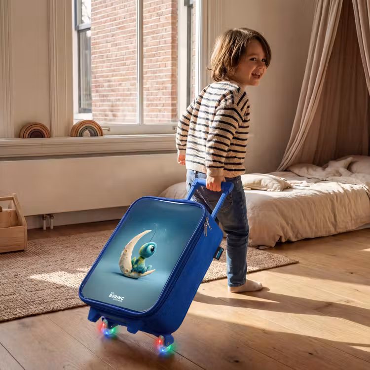 Dromerig Wezentje op de Maan Kinderkoffer - Blauw klein -sfeer1