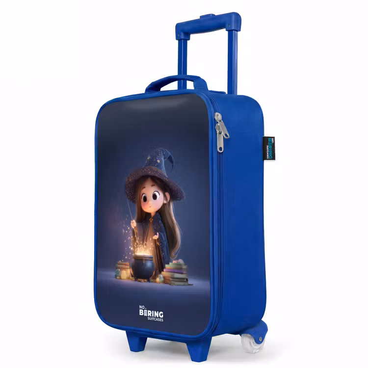 Betoverend meisje met ketel Kinderkoffer - Blauw klein -productfoto_schuin