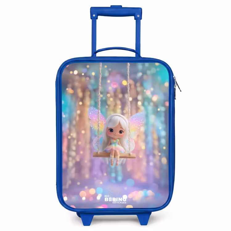 Fee - Elf - Regenboog Kinderkoffer - Blauw klein -3d