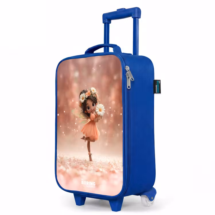 Fee met madeliefjes Kinderkoffer - Blauw klein -productfoto_schuin
