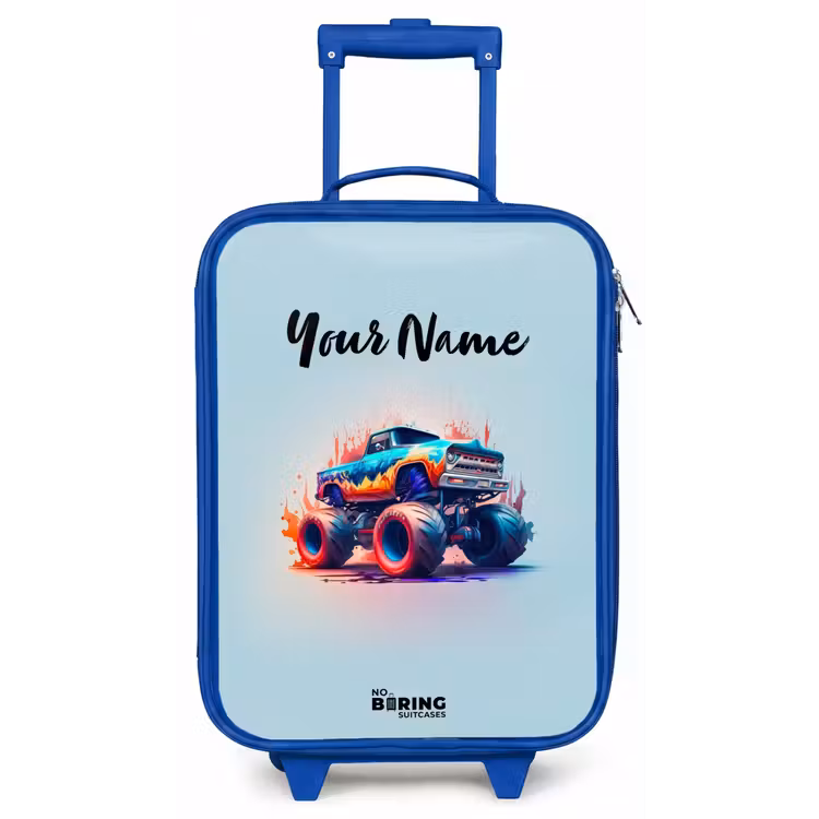 Fierce Wheels Kinderkoffer - Blauw klein -zz3dotto