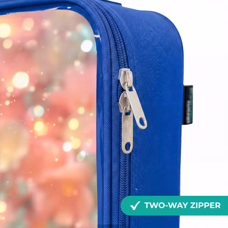 Bloemenfee in roze sprookjeswereld Kinderkoffer - Blauw klein -rits_EN