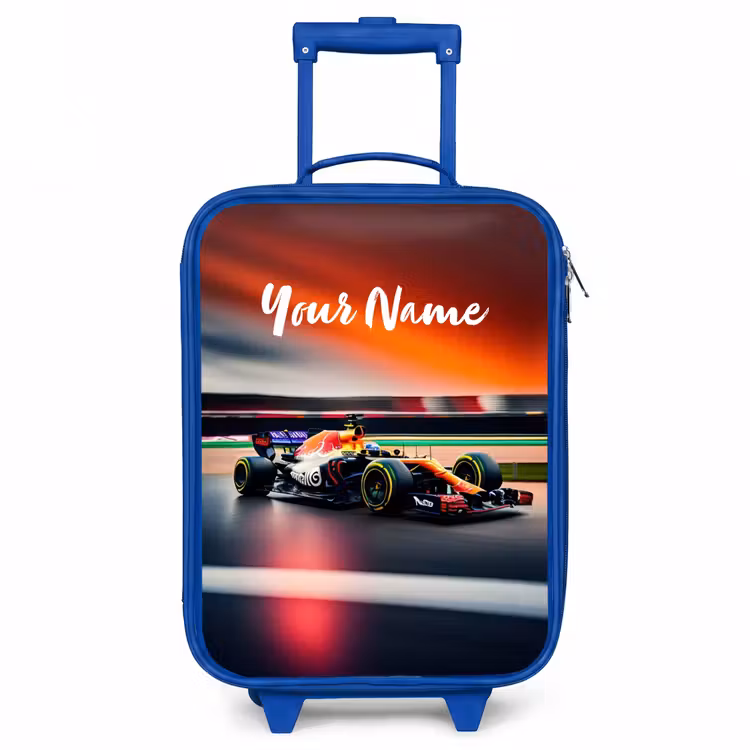 Furious F1 Kinderkoffer - Blauw klein -3d