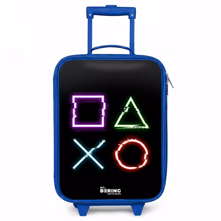 Knoppen van een gameconsole Kinderkoffer - Blauw klein -3d