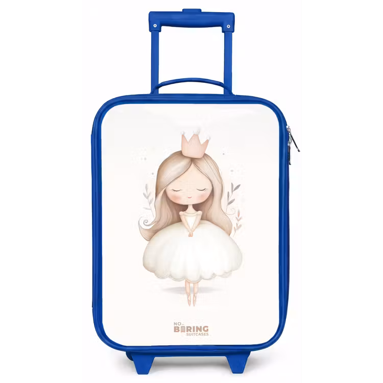 Sierlijke prinses in het wit Kinderkoffer - Blauw klein -zz3dotto