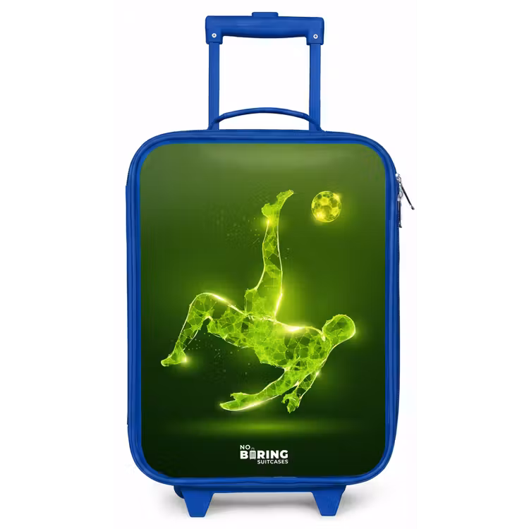 Groene neon omhaal in actie Kinderkoffer - Blauw klein -zz3dotto