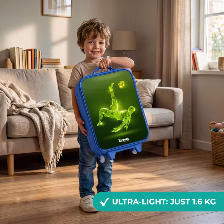 Groene neon omhaal in actie Kinderkoffer - Blauw klein -sfeer2_EN