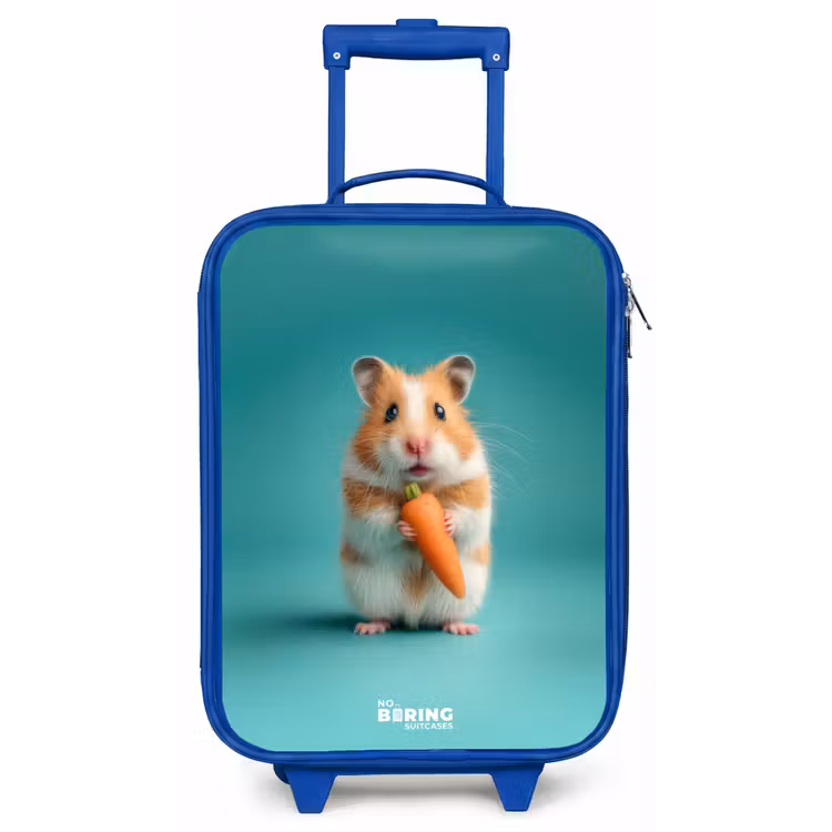 Hamster - Wortel - Dier Kinderkoffer - Blauw klein -zz3dotto