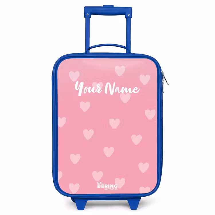 Hartjesritme Kinderkoffer - Blauw klein -3d
