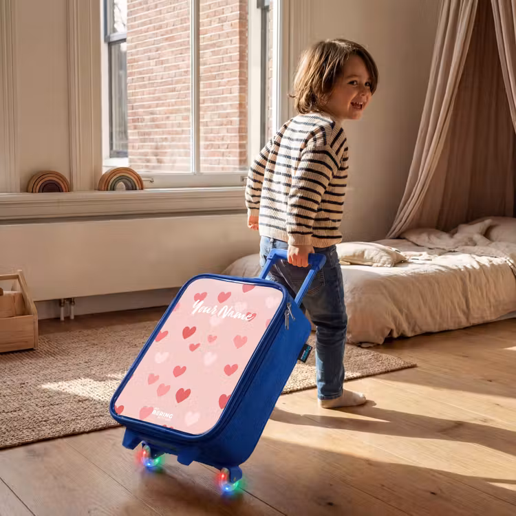 Hartjes Kinderkoffer - Blauw klein -sfeer1