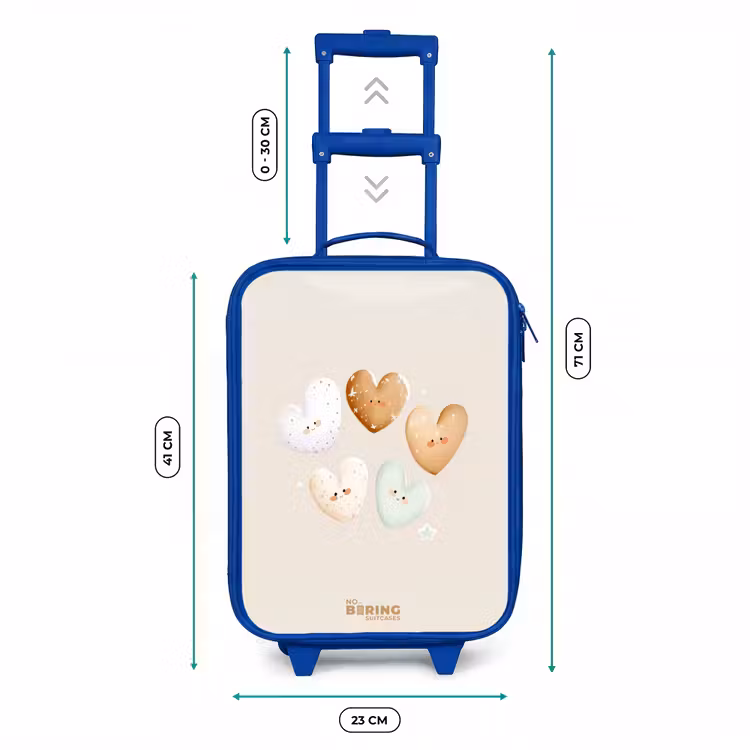 Hartjes in zachte beige tinten Kinderkoffer - Blauw klein -productfoto_formaten