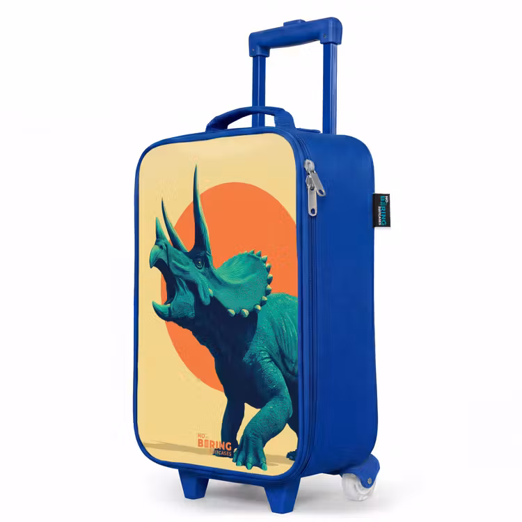 Hoornkrijger in de zon Kinderkoffer - Blauw klein -productfoto_schuin
