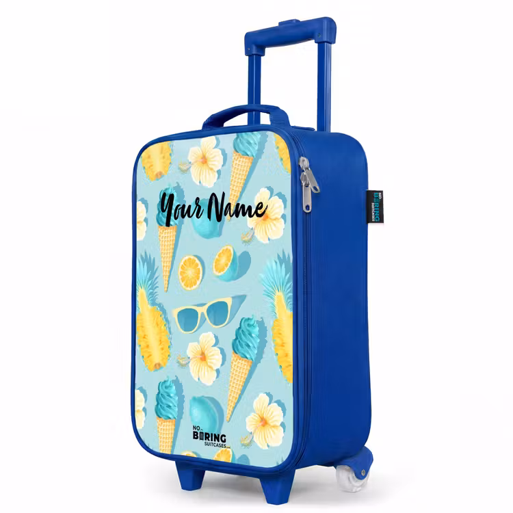 Ibiza icecream Kinderkoffer - Blauw klein -productfoto_schuin