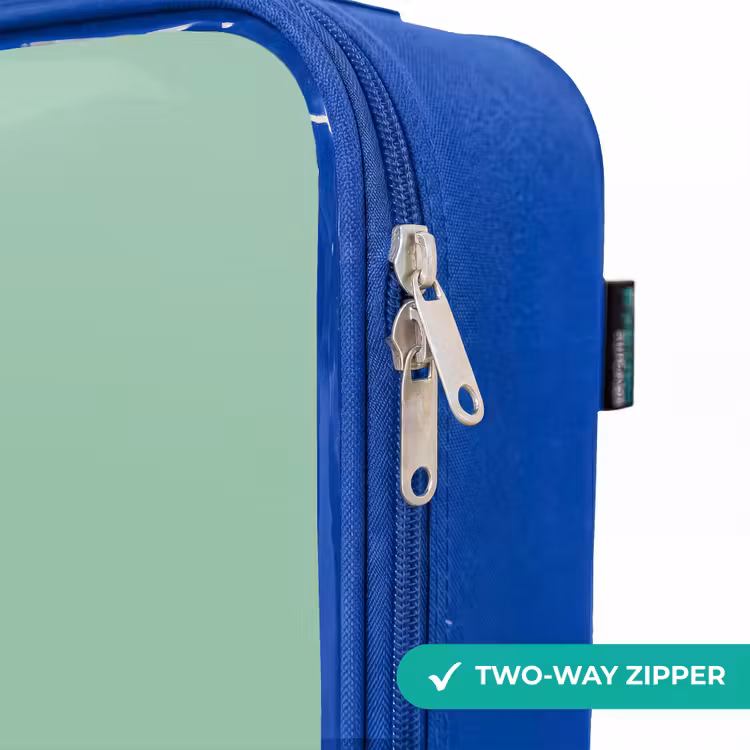 Kawai - Alpaca - Groen Kinderkoffer - Blauw klein -rits_EN