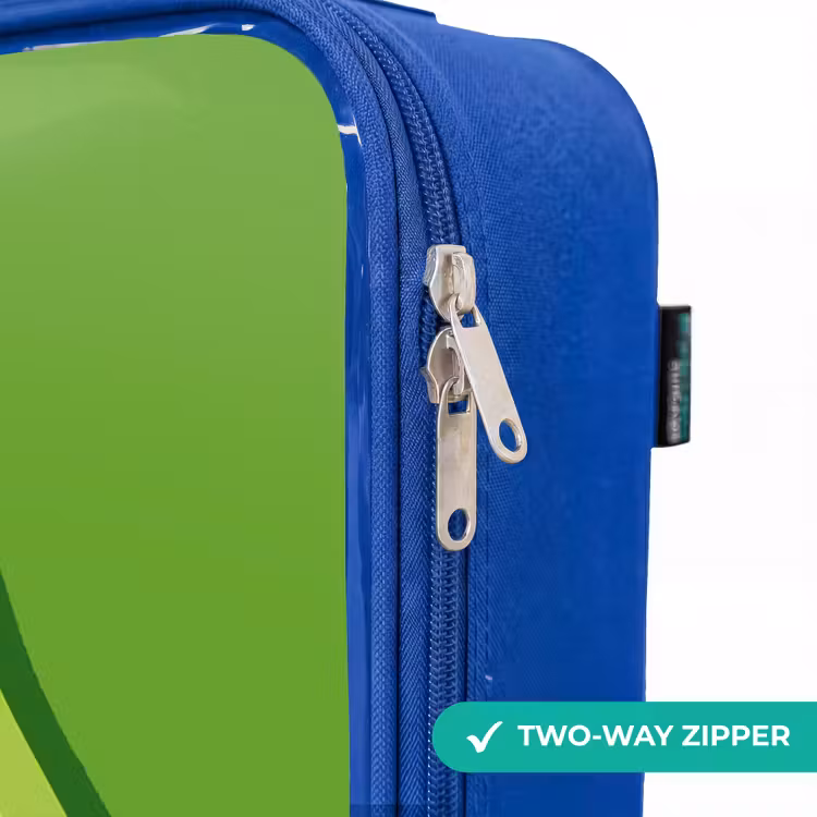 Kawai - Avocado - Groen Kinderkoffer - Blauw klein -rits_EN