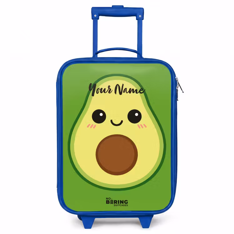 Kawai - Avocado - Groen Kinderkoffer - Blauw klein -3d