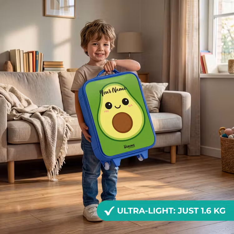 Kawai - Avocado - Groen Kinderkoffer - Blauw klein -sfeer2_EN