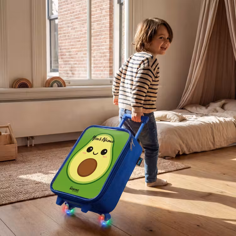 Kawai - Avocado - Groen Kinderkoffer - Blauw klein -sfeer1
