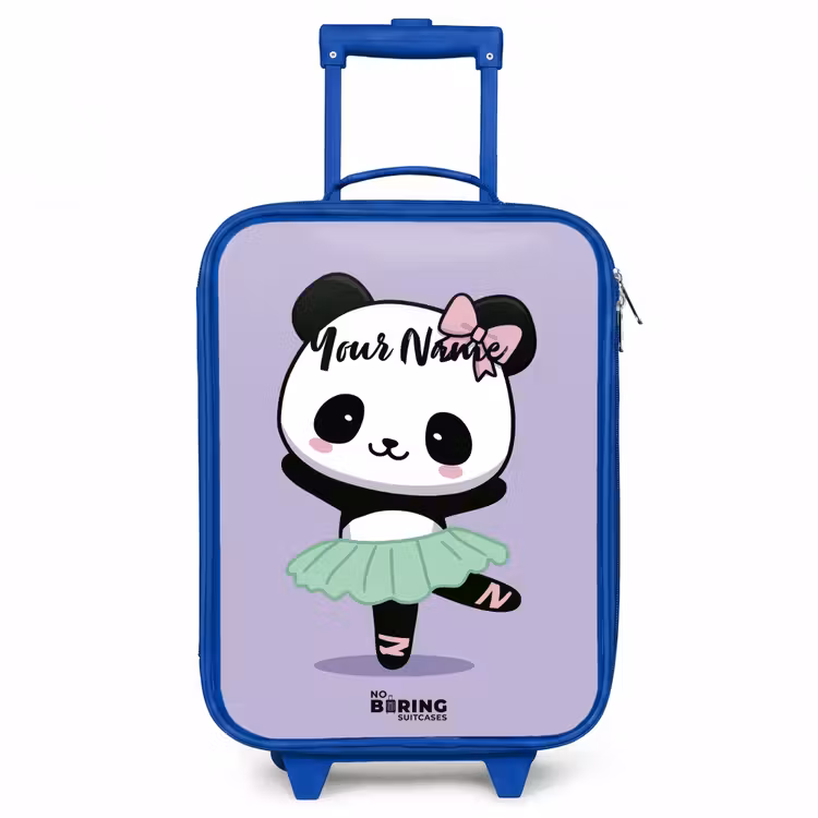 Kawai - Ballet - Panda Kinderkoffer - Blauw klein -3d