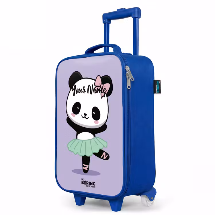 Kawai - Ballet - Panda Kinderkoffer - Blauw klein -productfoto_schuin