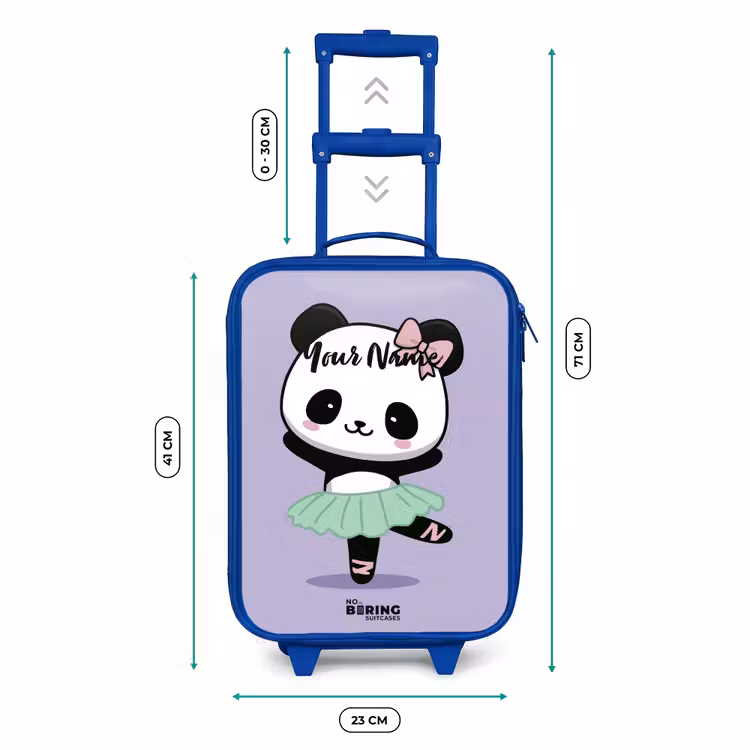 Kawai - Ballet - Panda Kinderkoffer - Blauw klein -productfoto_formaten