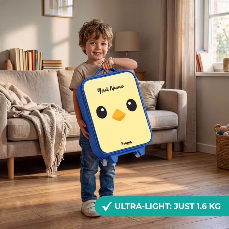 Kawai - Kuiken - Geel Kinderkoffer - Blauw klein -sfeer2_EN