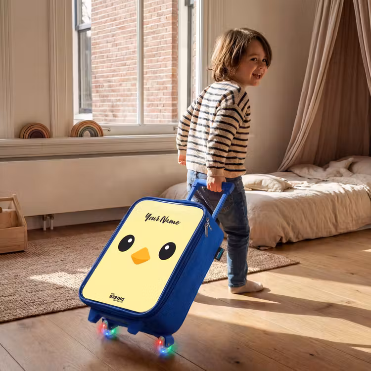 Kawai - Kuiken - Geel Kinderkoffer - Blauw klein -sfeer1