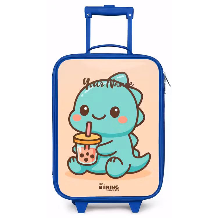 Kawai - Dino - Bubbletea Kinderkoffer - Blauw klein -zz3dotto