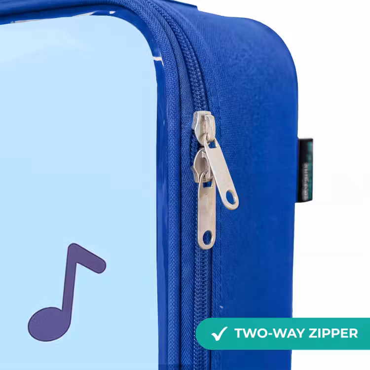 Kawai - Hond - Muziek Kinderkoffer - Blauw klein -rits_EN