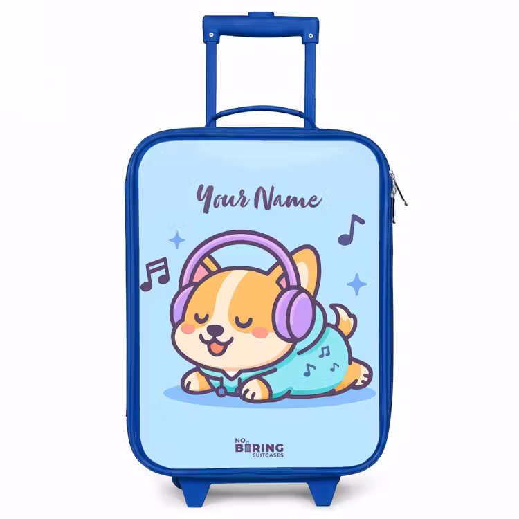 Kawai - Hond - Muziek Kinderkoffer - Blauw klein -3d