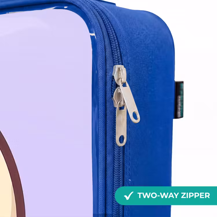 Kawai - Eend - Sjaal Kinderkoffer - Blauw klein -rits_EN