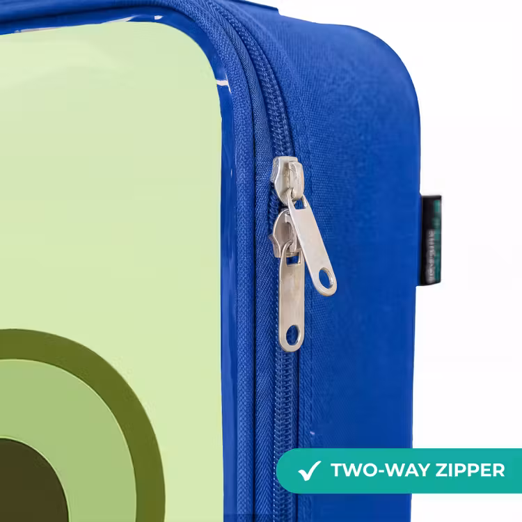 Kawai - Kikker - Groen Kinderkoffer - Blauw klein -rits_EN