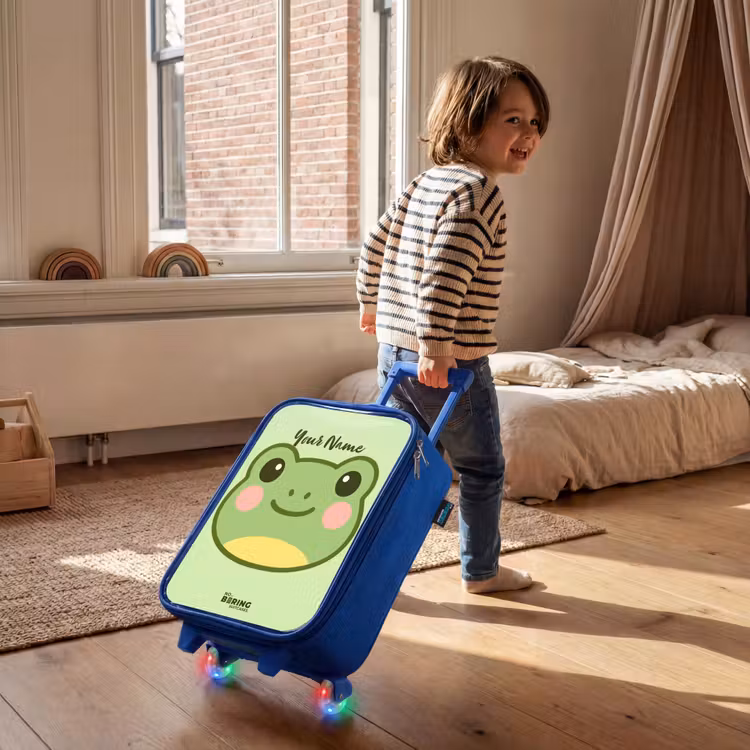 Kawai - Kikker - Groen Kinderkoffer - Blauw klein -sfeer1
